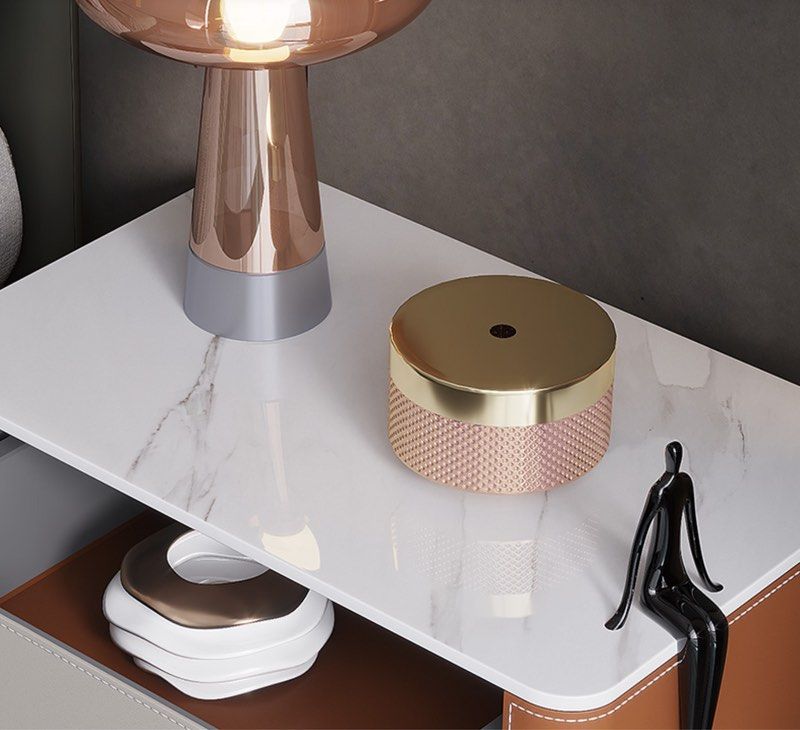 KANDRO Leather Bedside Table - Radical Homes Singapore