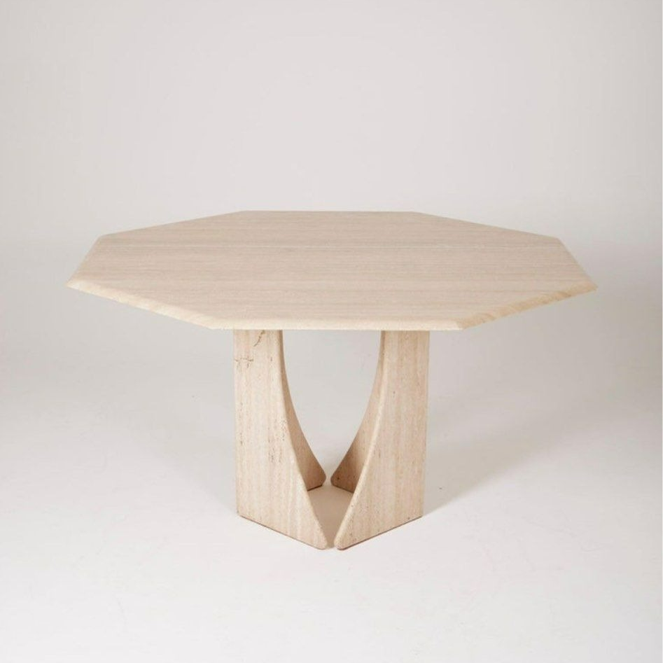 JULIET Modern Travertine Dining Table - Radical Homes Singapore
