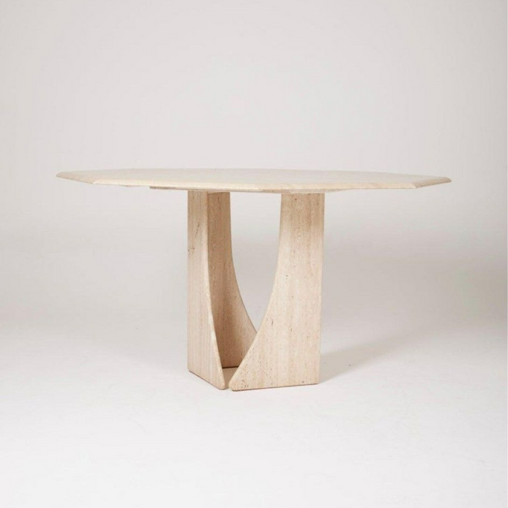 JULIET Modern Travertine Dining Table - Radical Homes Singapore