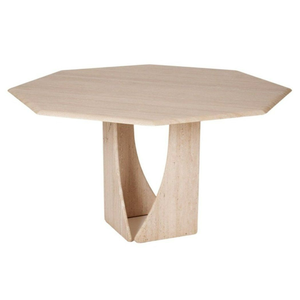 JULIET Modern Travertine Dining Table - Radical Homes Singapore