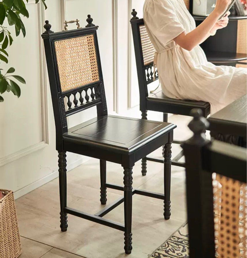 ETIENNE Mid-Century Rattan Dining Chair - Radical Homes Singapore