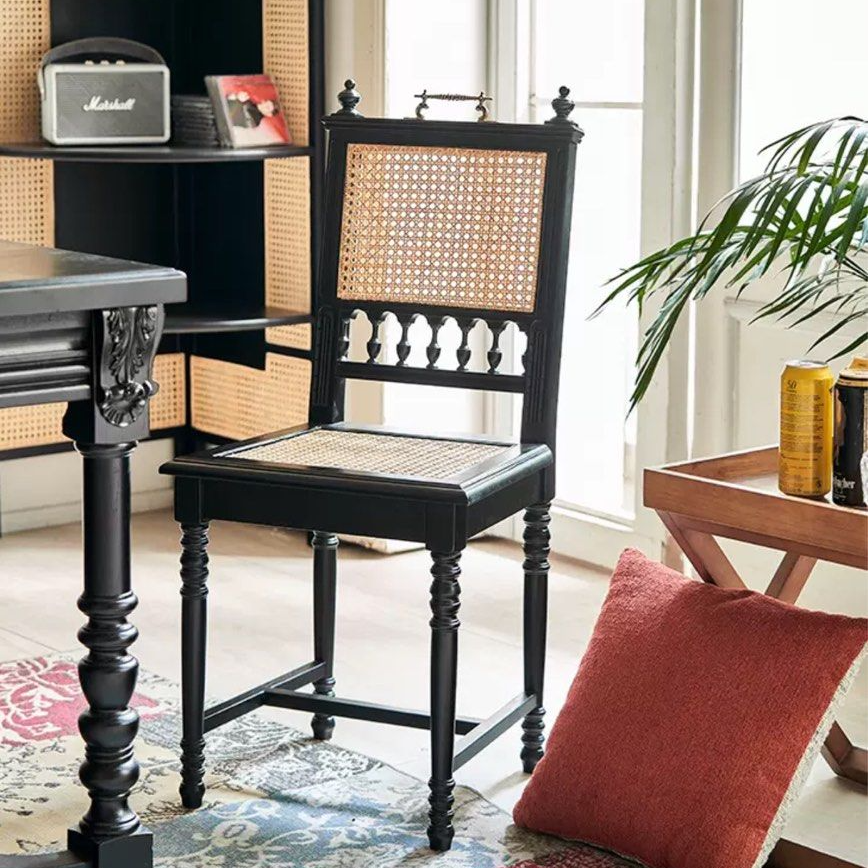 ETIENNE Mid-Century Rattan Dining Chair - Radical Homes Singapore