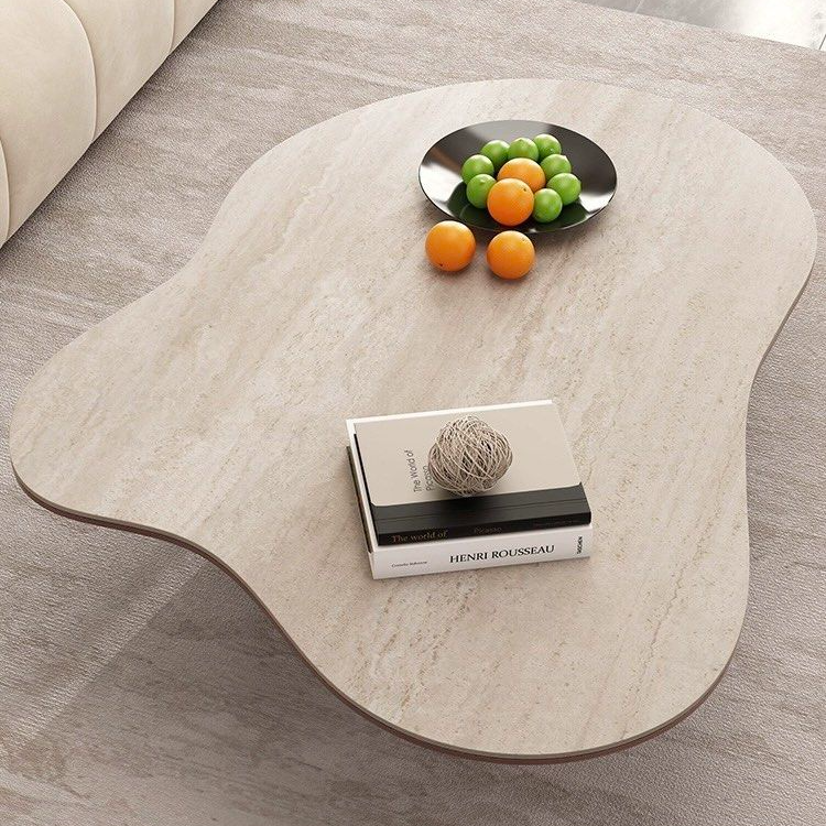 SLADE Modern Travertine Coffee Table - Radical Homes Singapore
