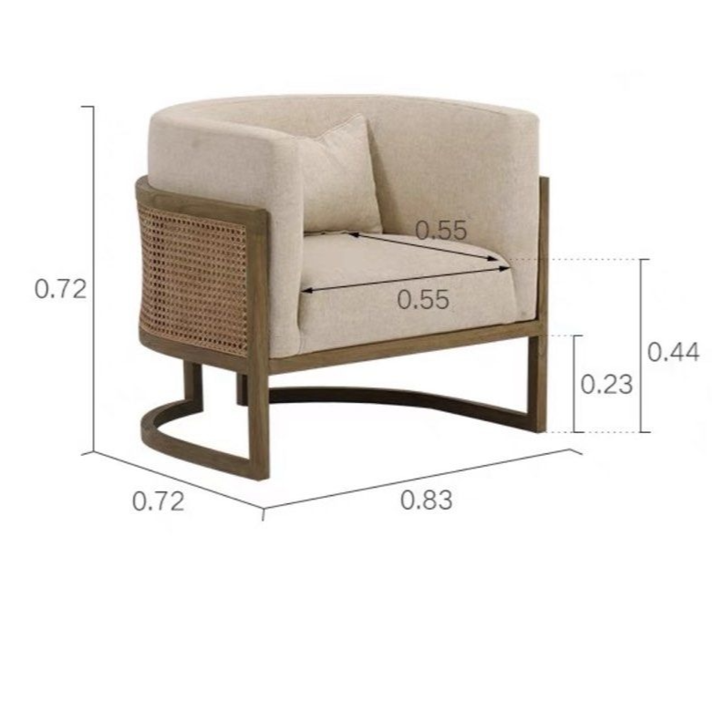 BRAMWELL Rustic Solid Wood Lounge Chair - Cassa Haus Singapore
