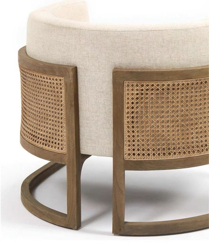 BRAMWELL Rustic Solid Wood Lounge Chair - Cassa Haus Singapore