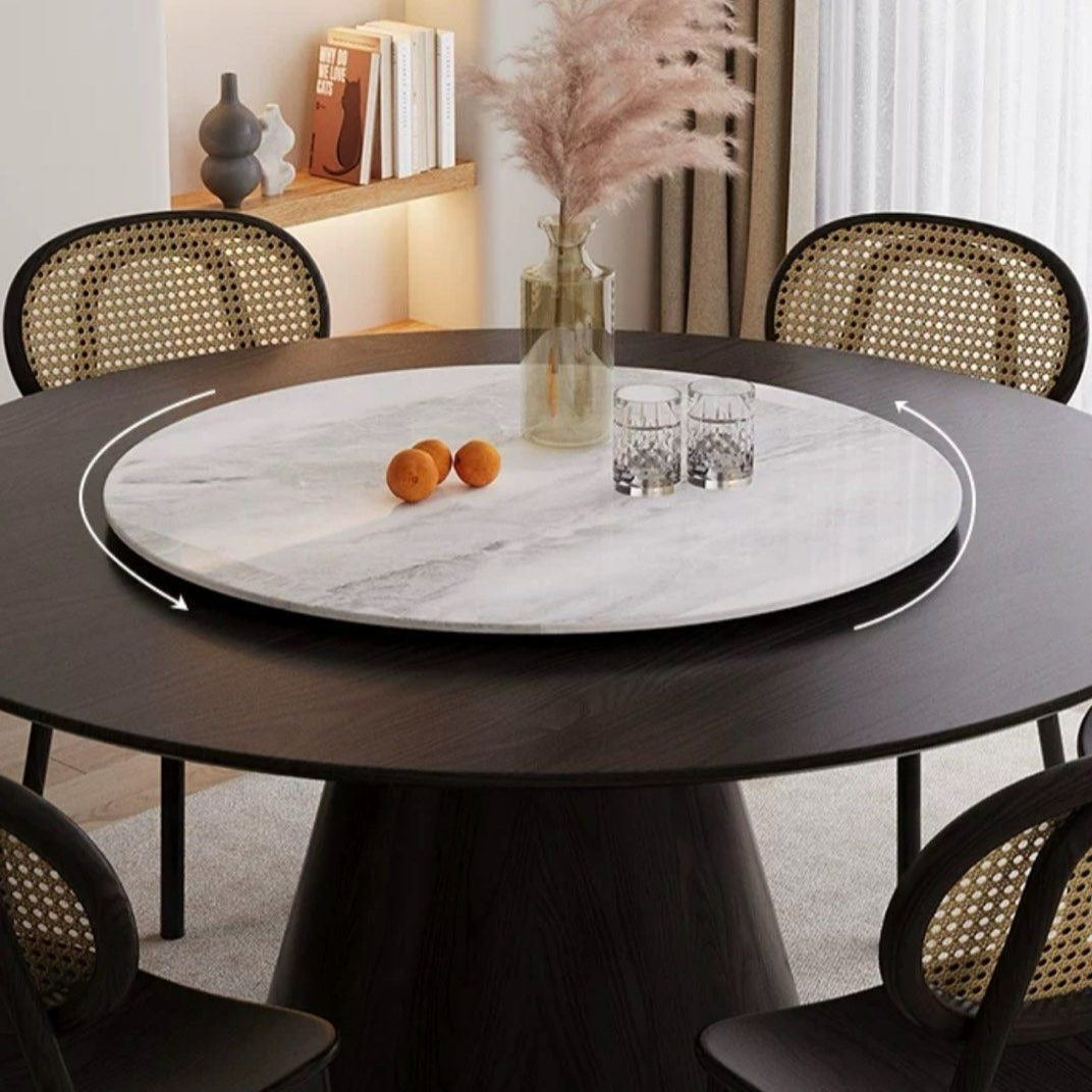 HUNTER Modern Solid Wood Round Dining Table - Radical Homes Singapore