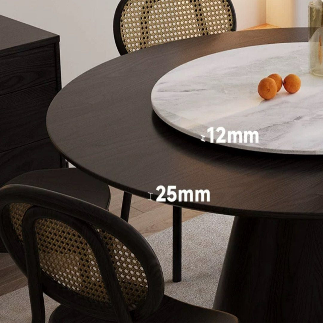HUNTER Modern Solid Wood Round Dining Table - Radical Homes Singapore