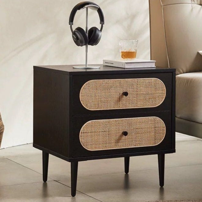 DESMOND Modern Rattan Bedside Table - Radical Homes Singapore