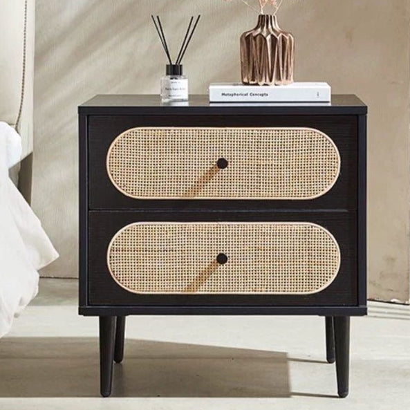 ZAVARO Modern Rattan Bedside Table - Cassa Haus Singapore