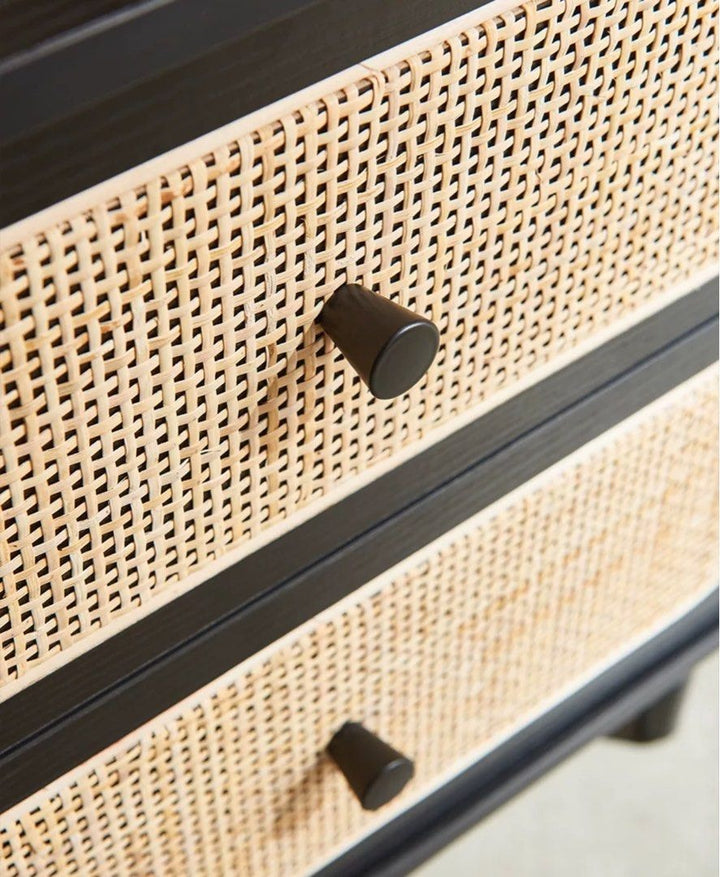 ZAVARO Modern Rattan Bedside Table - Cassa Haus Singapore
