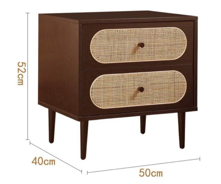 ZAVARO Modern Rattan Bedside Table - Cassa Haus Singapore