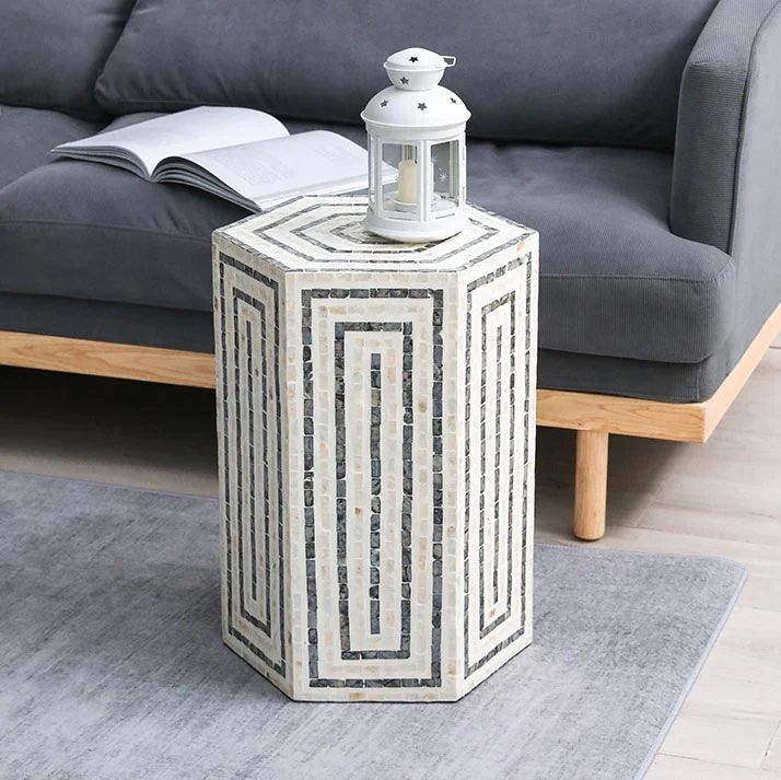 JACKY Inlay Side Table - Radical Homes Singapore