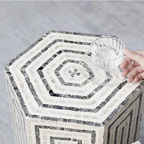 JACKY Inlay Side Table - Radical Homes Singapore