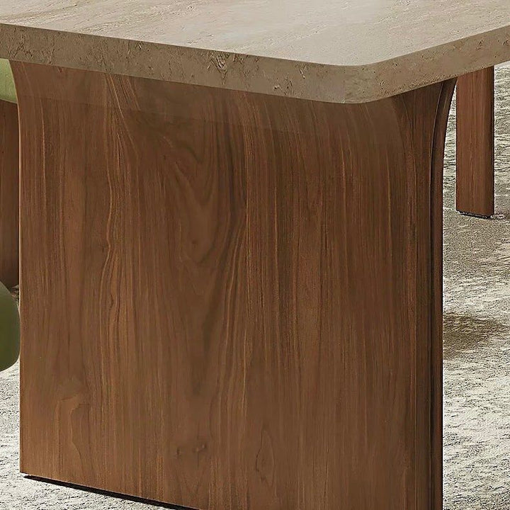 SANTOSO Modern Travertine Dining Table - Radical Homes Singapore