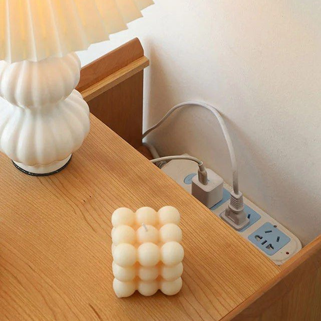 KEGGE Solid Wood Nightstand - Radical Homes Singapore