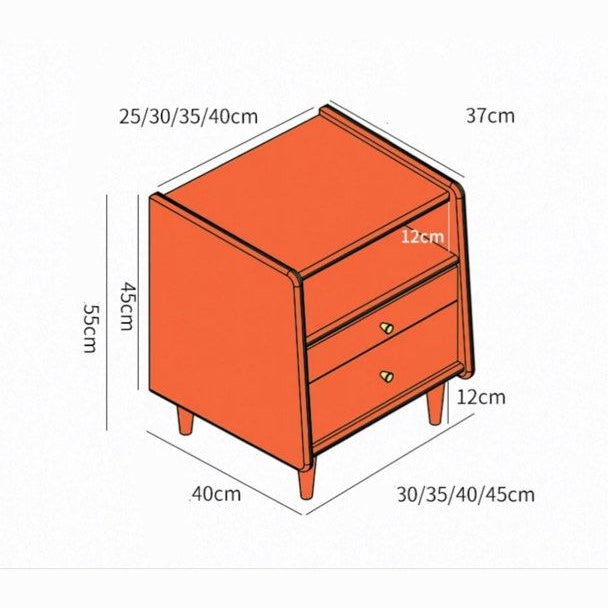 KEGGE Solid Wood Nightstand - Radical Homes Singapore