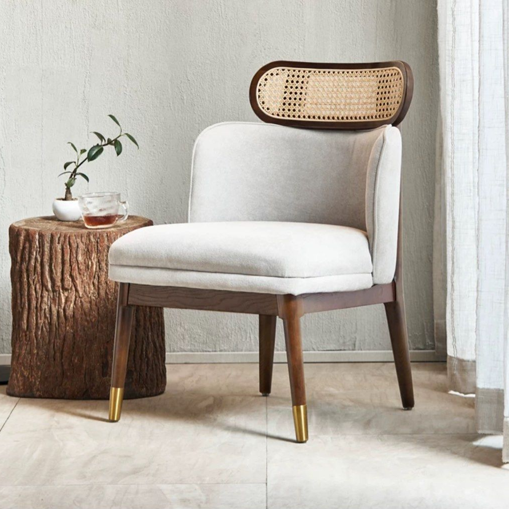 NICHOLAS Mid Century Rattan Lounge Chair - Radical Homes Singapore