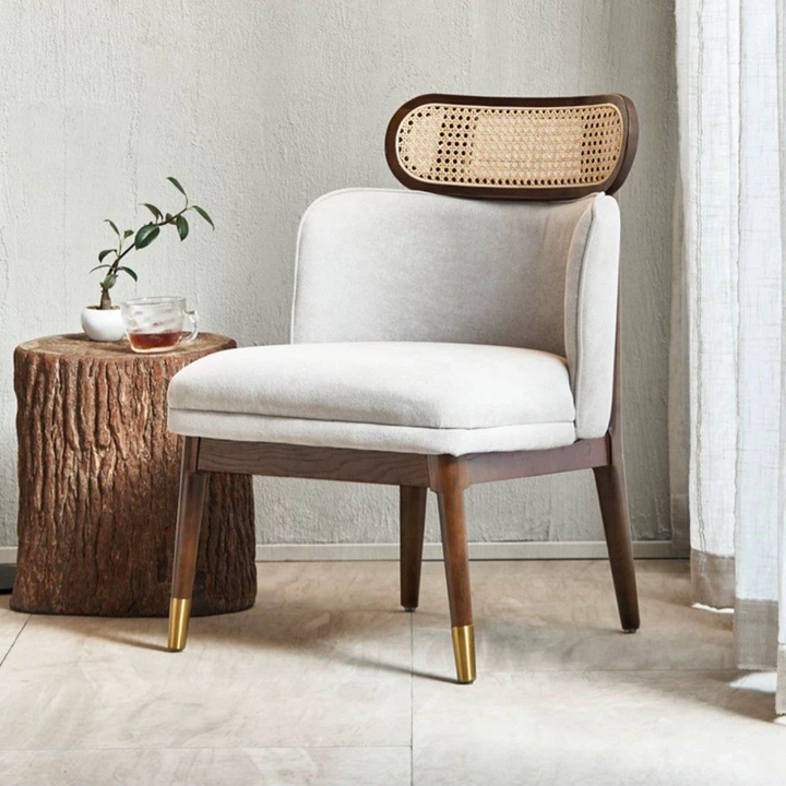NICHOLAS Mid Century Rattan Lounge Chair - Radical Homes Singapore