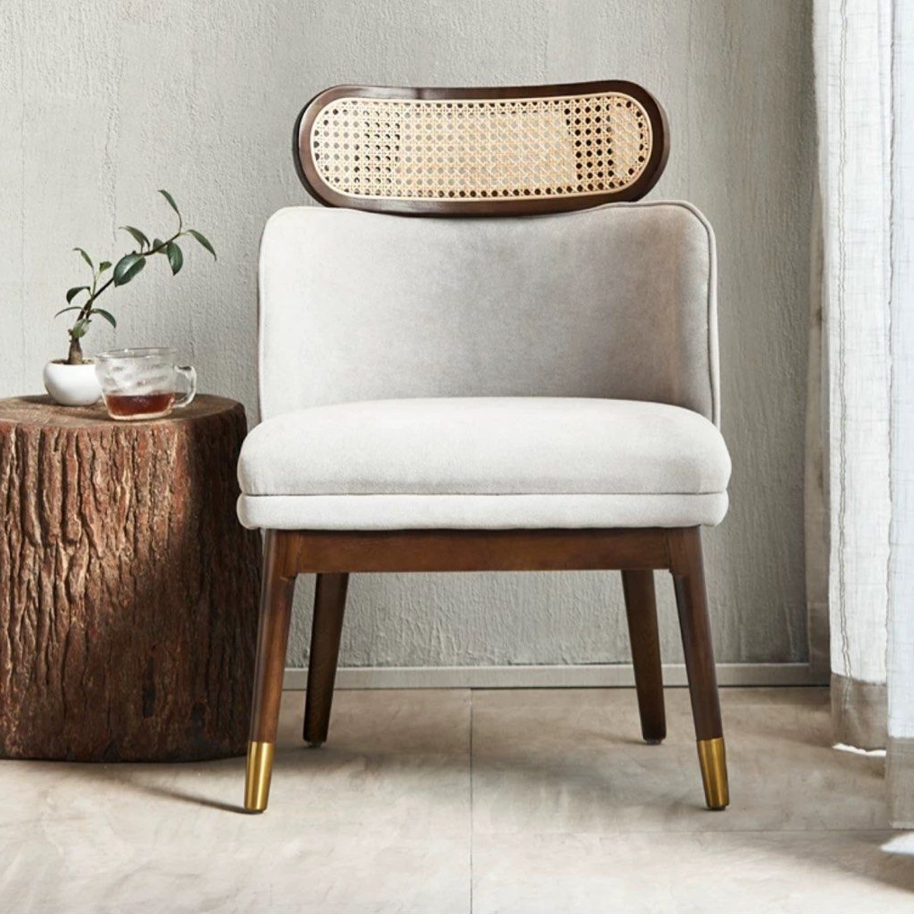 NICHOLAS Mid Century Rattan Lounge Chair - Radical Homes Singapore
