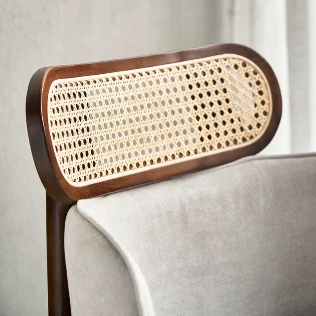 NICHOLAS Mid Century Rattan Lounge Chair - Radical Homes Singapore