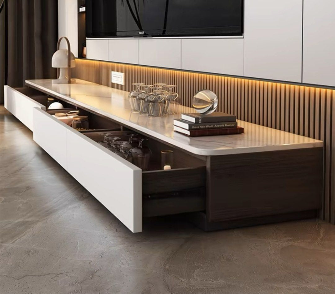 VALIN Modern Sintered Stone TV Console - Radical Homes Singapore