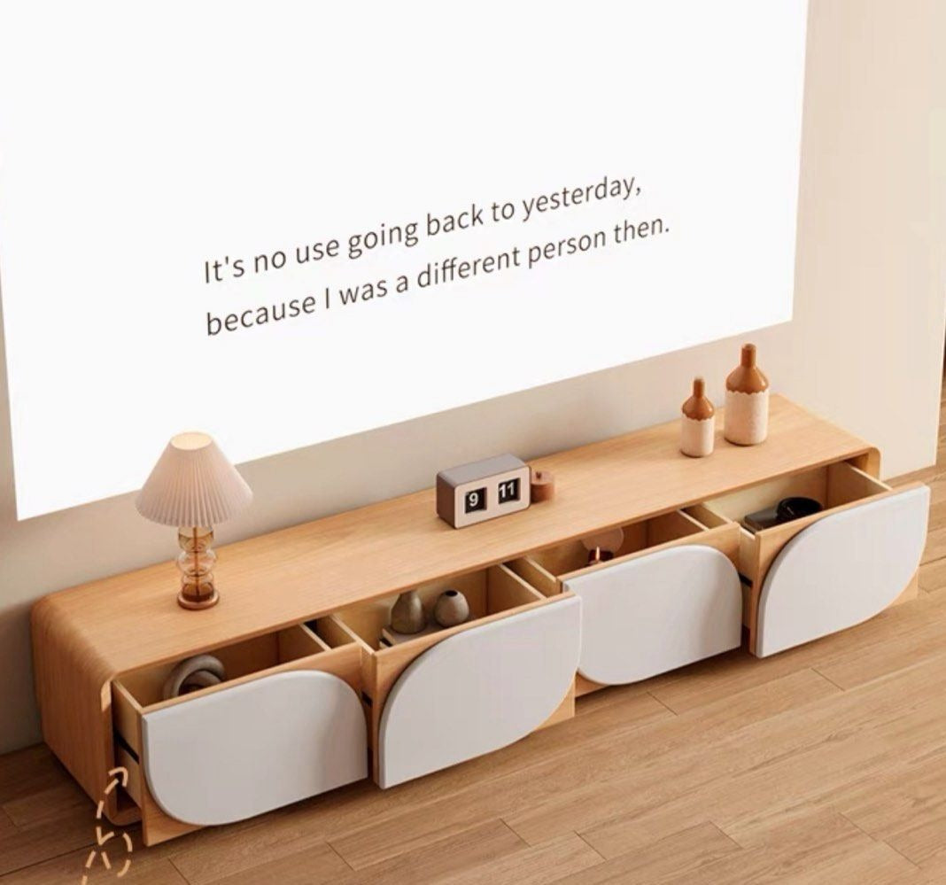 KOTORIN Japandi Solid Wood TV Console - Radical Homes Singapore