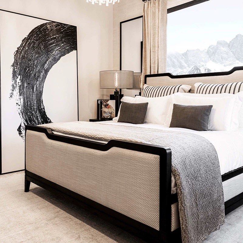 KINGSLY Modern Fabric Bedframe - Radical Homes Singapore