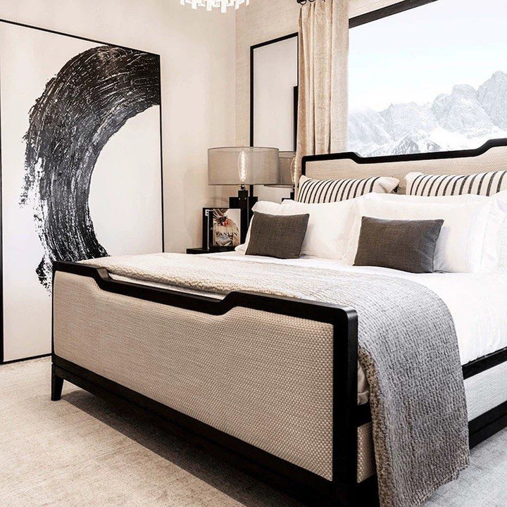 KINGSLY Modern Fabric Bedframe - Radical Homes Singapore