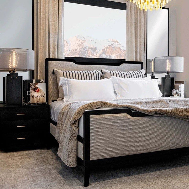 KINGSLY Modern Fabric Bedframe - Radical Homes Singapore