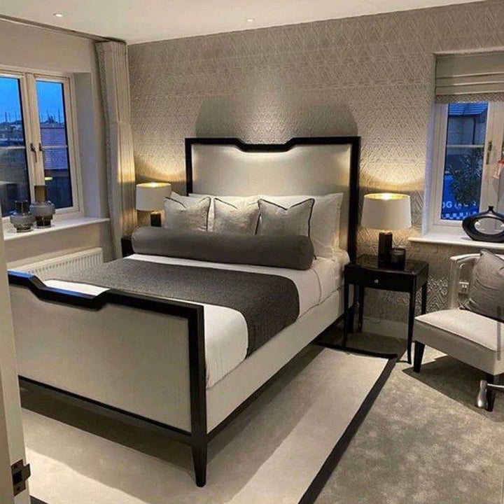 KINGSLY Modern Fabric Bedframe - Radical Homes Singapore