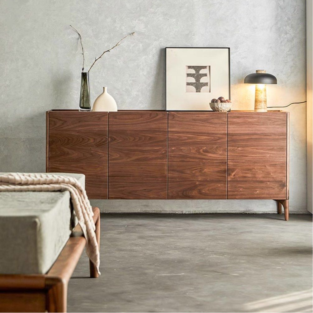 TUDYA Modern Walnut Wood Sideboard - Radical Homes Singapore