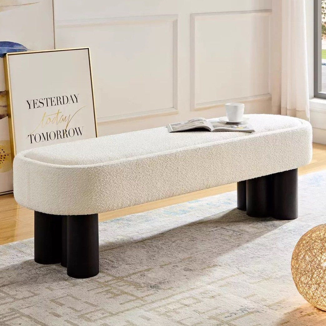 BOUCLIER Modern Boucle Bench - Cassa Haus Singapore