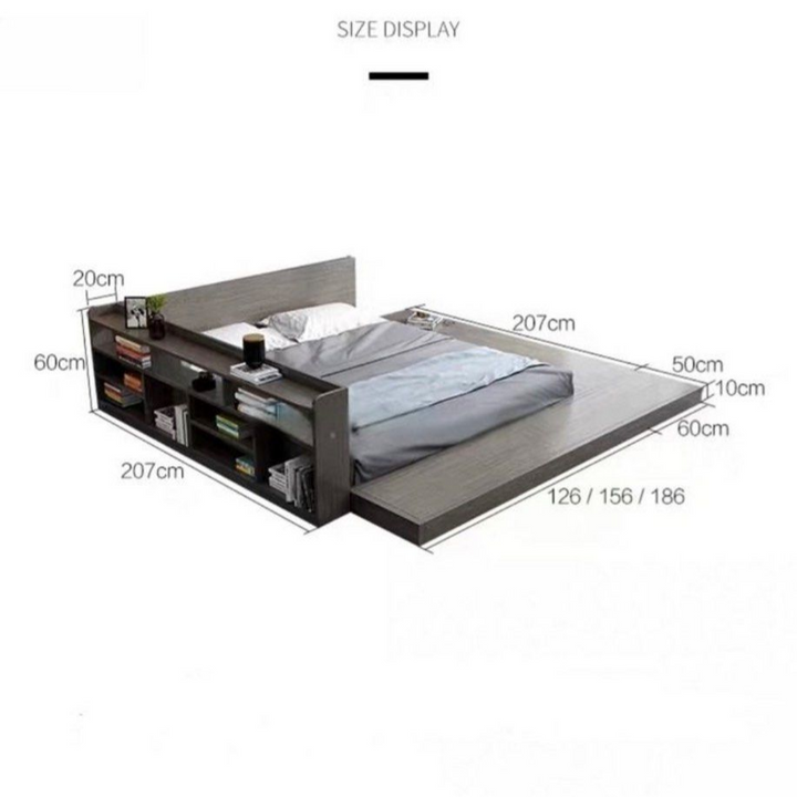 KLOEY Japandi Platform Bedframe - Radical Homes Singapore