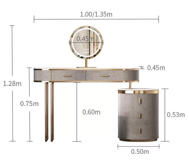 KERAVON Modern Vanity Table Set - Cassa Haus Singapore