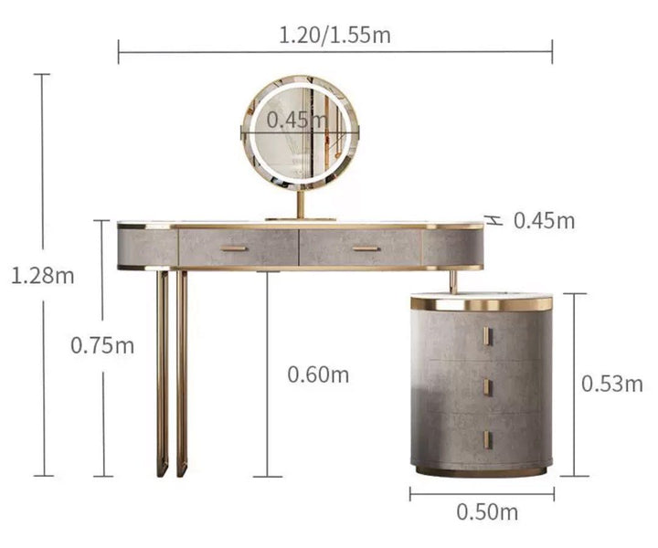 KERAVON Modern Vanity Table Set - Cassa Haus Singapore
