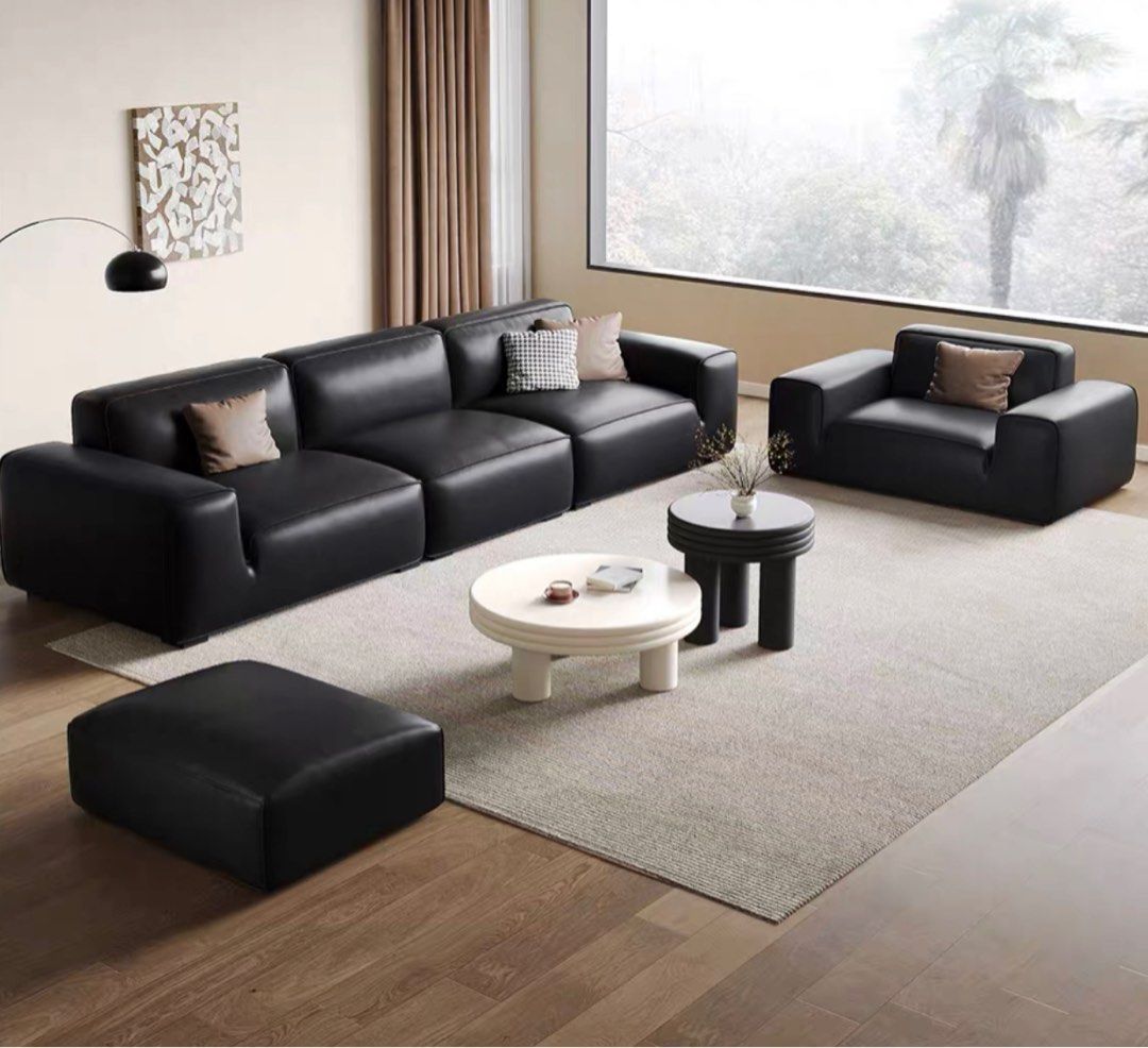 CARZANO Modern Genuine Leather Sofa - Radical Homes Singapore
