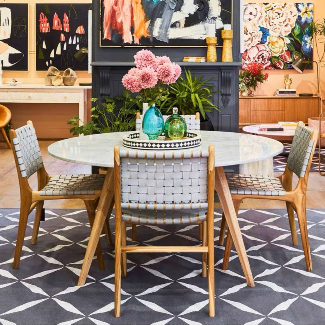KOLTON Saddle Leather Dining Chair - Radical Homes Singapore