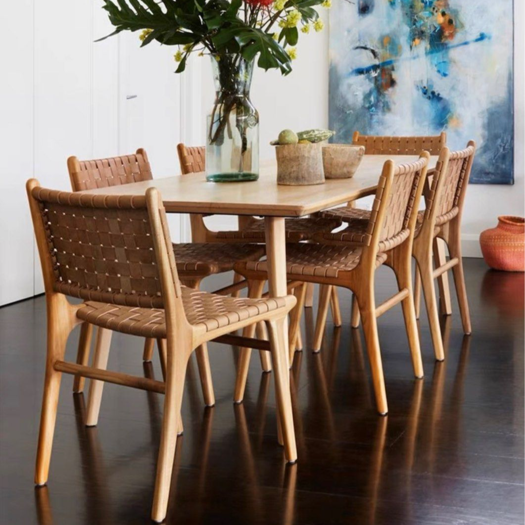 KOLTON Saddle Leather Dining Chair - Radical Homes Singapore