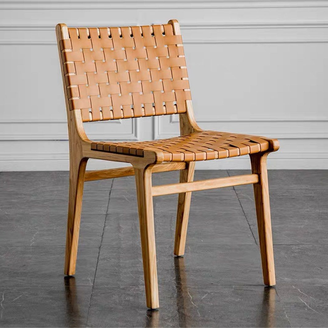 KOLTON Saddle Leather Dining Chair - Radical Homes Singapore