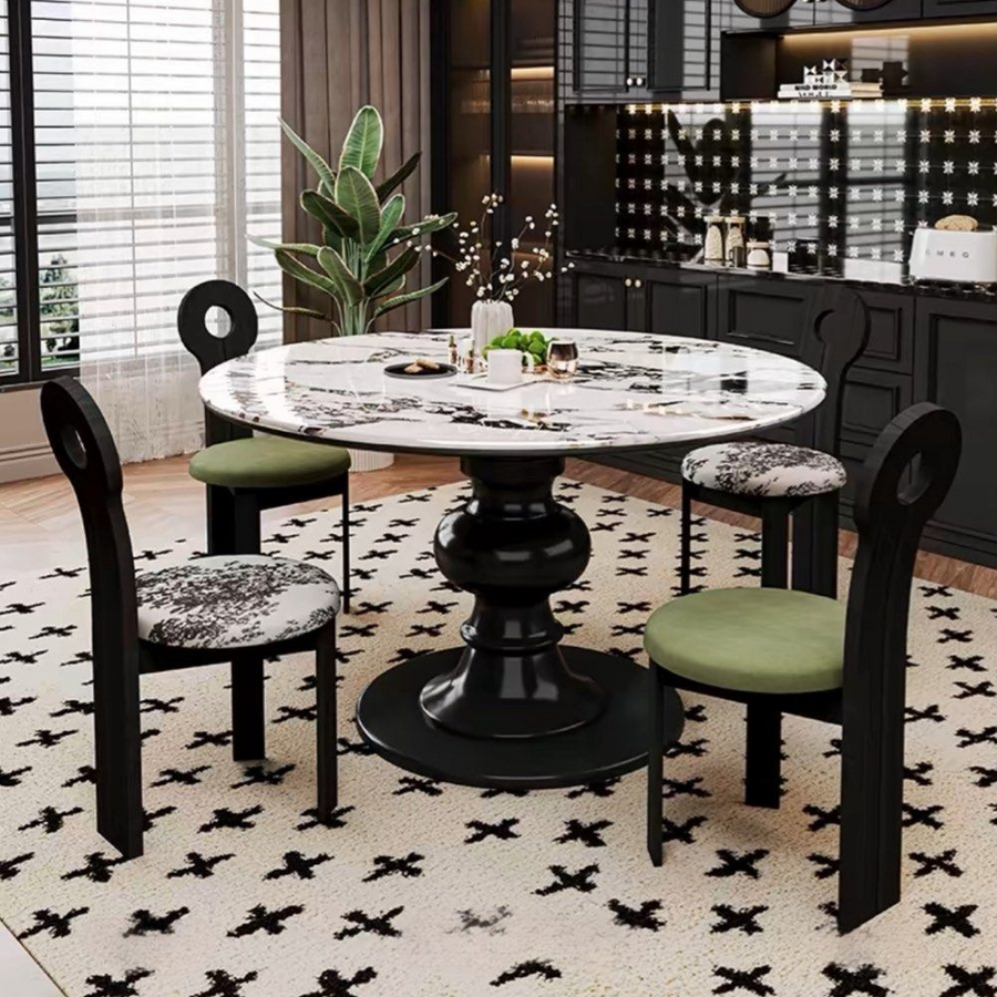 PRACA Modern Marble Round Dining Table - Radical Homes Singapore