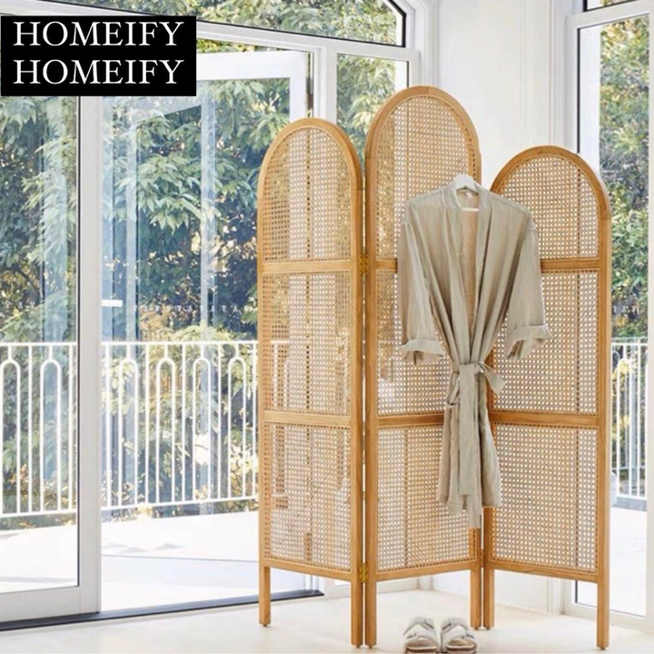KOMA Japandi Rattan Partition - Radical Homes Singapore