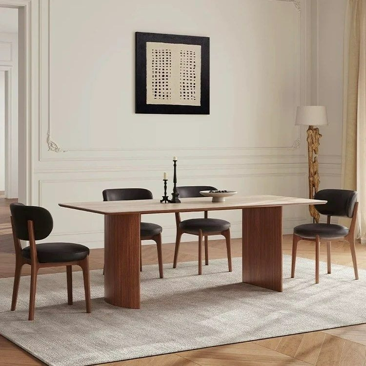 CHESTER Modern Travertine Dining Table - Radical Homes Singapore