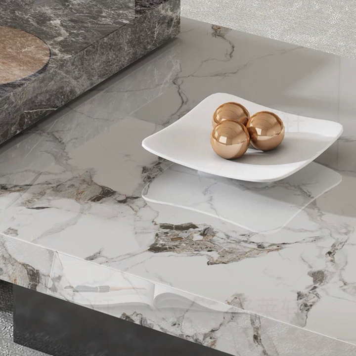 LAYNE Modern Natural Marble Coffee Tables - Radical Homes Singapore