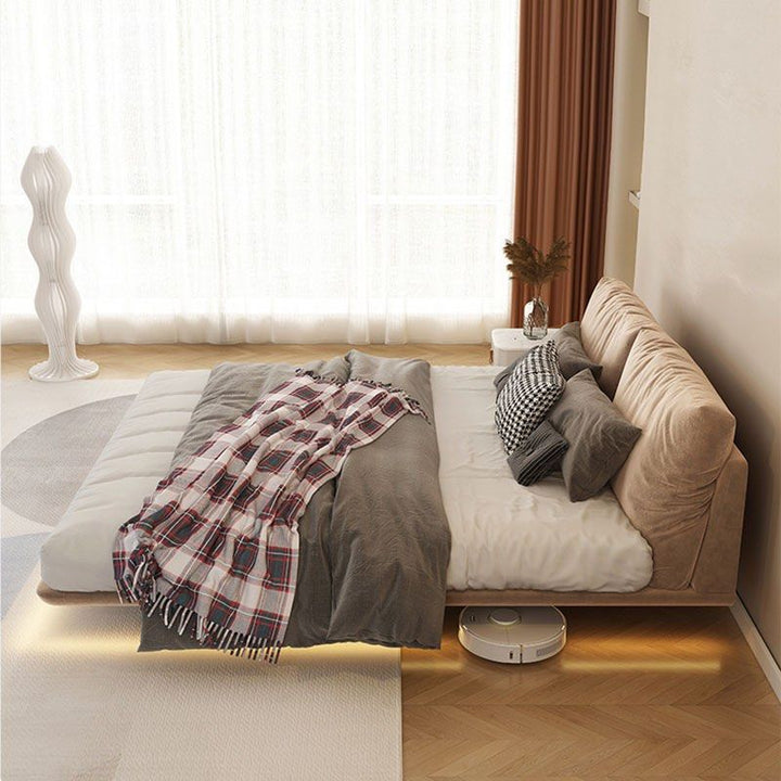LUMI Modern Floating Fabric Bedframe - Cassa Haus Singapore