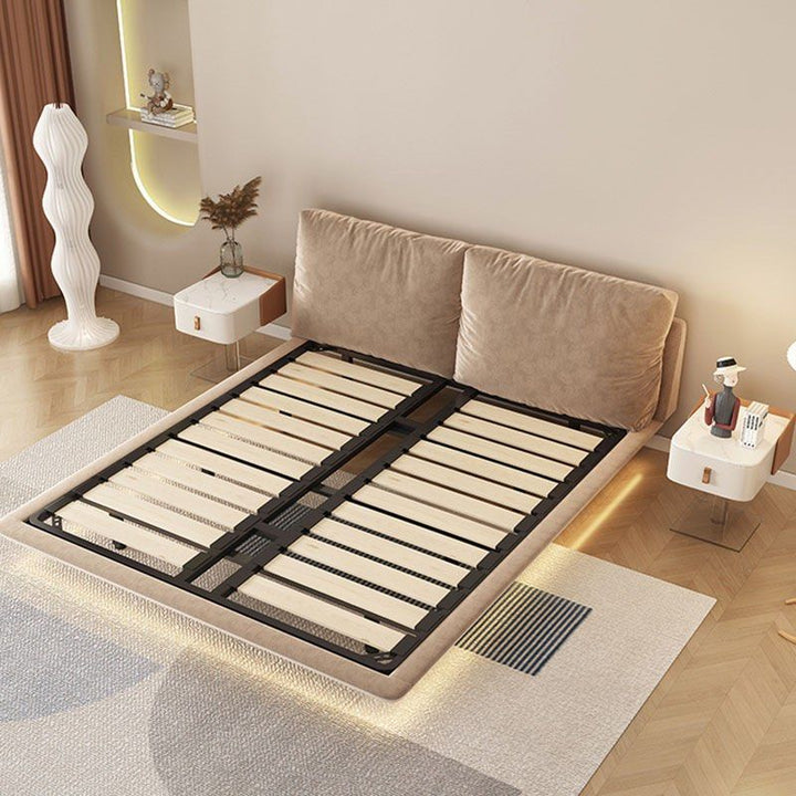 LUMI Modern Floating Fabric Bedframe - Cassa Haus Singapore