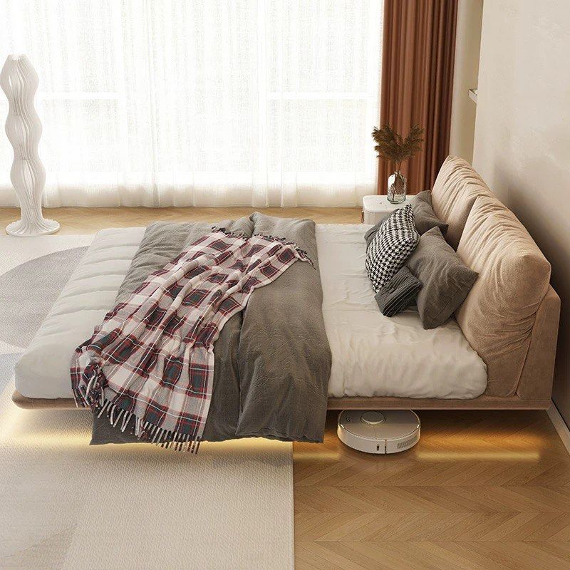 LUMI Modern Floating Fabric Bedframe - Cassa Haus Singapore
