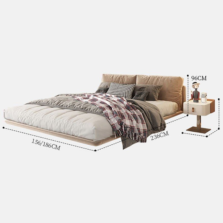 LUMI Modern Floating Fabric Bedframe - Cassa Haus Singapore