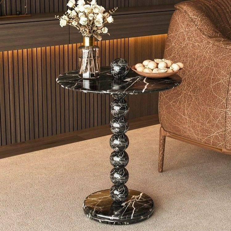 CORVUS Modern Marble Side Table - Radical Homes Singapore
