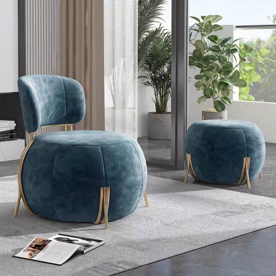 LOGAN Modern Velvet Leisure Chair - Radical Homes Singapore