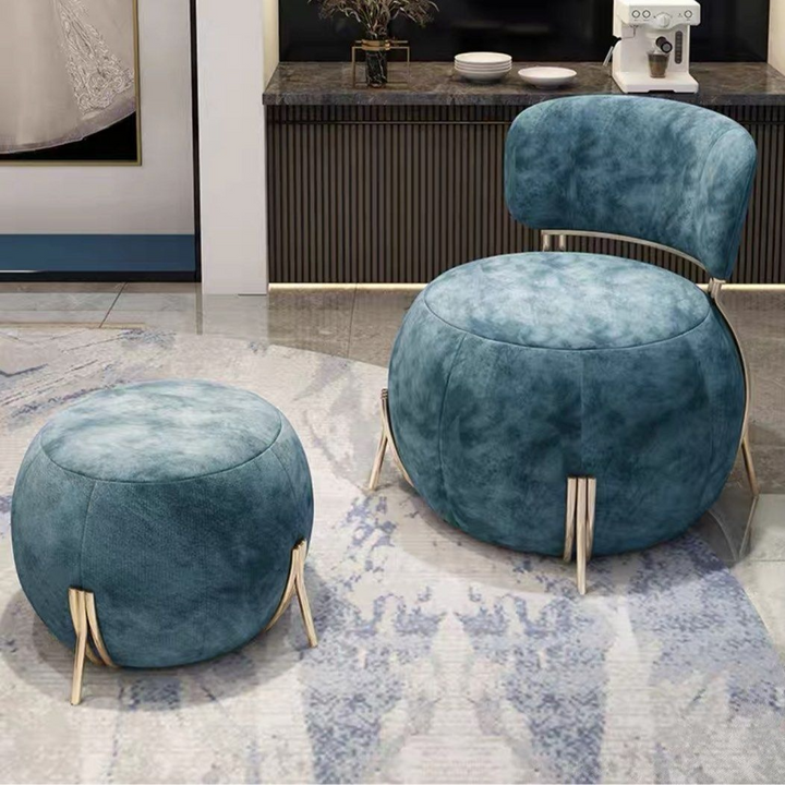 LOGAN Modern Velvet Leisure Chair - Radical Homes Singapore